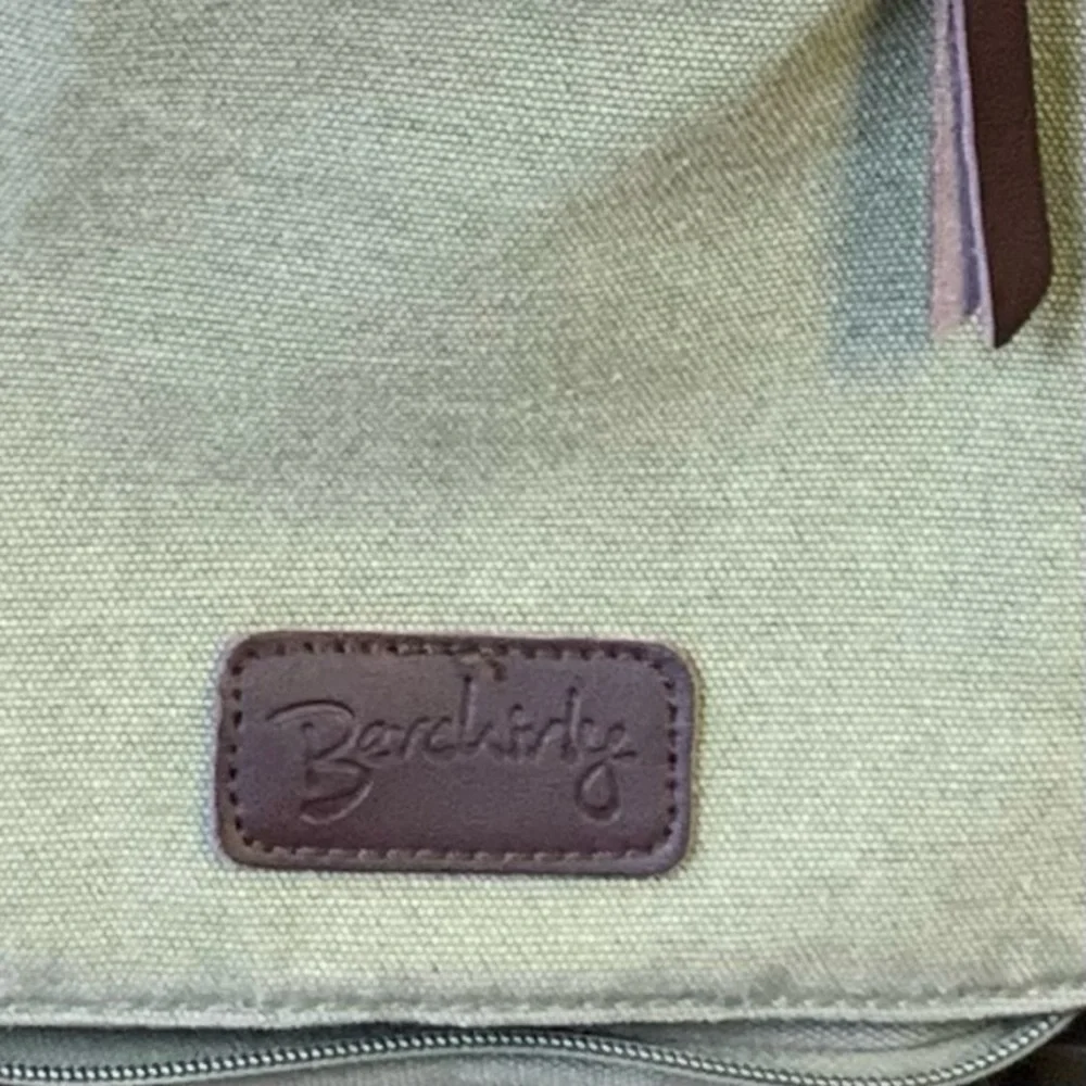 Berchirly Unisex Canvas Faux Leather Crossbody Bag Olive Army Green Shoulder Bag